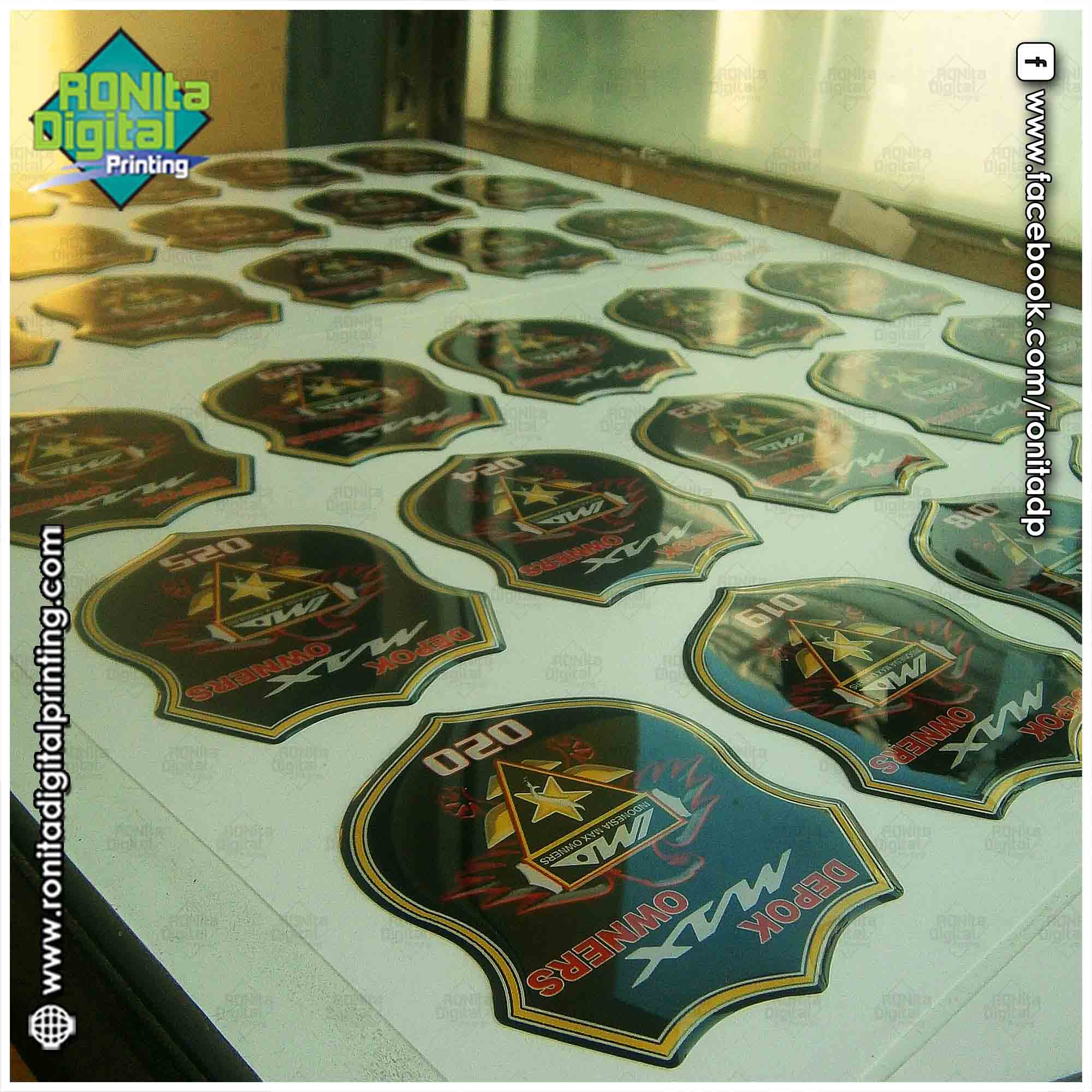 Jasa Cetak Sticker Timbul Resin